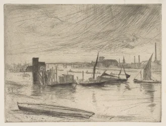 Vroege ochtend, Battersea Battersea Dageraad Cadogan Pier, 1861