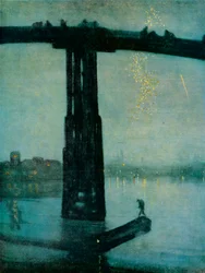 Nocturne: Blauw en Goud - Oude Battersea Brug, ca. 1872-5