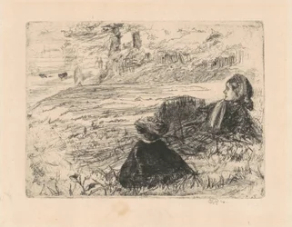 Kindermeisje en kind, 1859