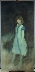 Het blauwe meisje: Portret van Connie Gilchrist