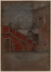 De trap: Notitie in rood, 1880