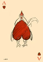 De corpulente Chanticleer, van het harten aas, 1910