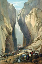 Brits leger betreedt de Bolan-pas vanuit Dadur, Eerste Anglo-Afghaanse Oorlog, 1838-1842