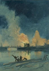 Bristol Riots: Brandend Tolhuis op Prince Street Bridge
