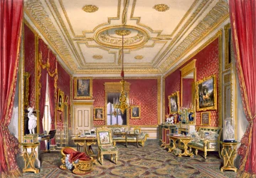 De privé zitkamer van de koningin, Windsor Castle, 1838