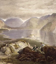 Wast Water, detail van vissers (detail)