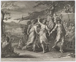 Een Grieks oogstfeest, of dankzegging aan de landelijke godheden, Ceres, Bacchus enz.