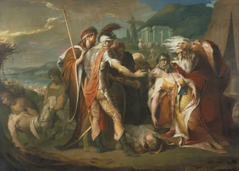 Koning Lear huilt boven het dode lichaam van Cordelia