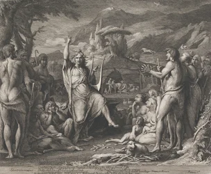 Orpheus onderwijst in theologie (ontwerpen voor de muren van de Grote Kamer van de Society for the Encouragement of the Arts)