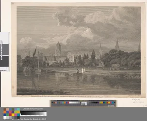 Zuidelijk Uitzicht op Christ Church, etc., Vanaf de Weiden