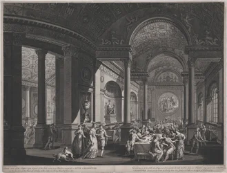 Fête Champêtre, 9 juni 1774 (binnen in de eetzaal)
