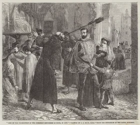 Tijd van de vervolging van de christelijke hervormers in Parijs, in 1559