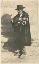 Camera Work: Een blinde muzikant - Granada, 1914