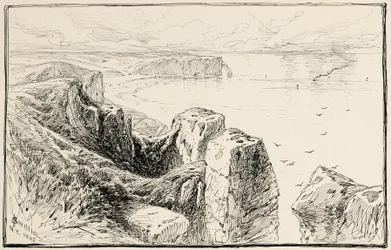 Kliffen van Normandië, nabij Etretat