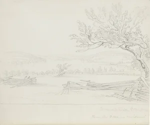 Derwent Lake vanaf de residentie van de heer W. Mains, 1843