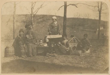 Albumineafdruk van tot slaaf gemaakte vrouwen en hun kinderen nabij Alexandrië..., 2 dec 1861 tot 10 mrt 1862