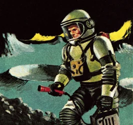 Man op de maan, zoals voorgesteld in 1964