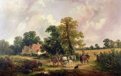 Essex Landschap met Paard en Kar