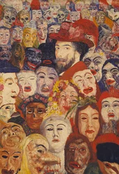 Mijn portret omringd door maskers