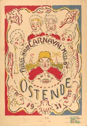 Plakat für den Karneval in Ostende