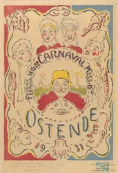 Plakat für den Karneval in Ostende