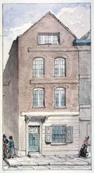 Uitzicht op nr. 7 Blackhorse Alley, Fleet Street, City of London, 1850