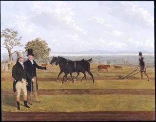 Sir Charles Morgan bij de ploegwedstrijd in Castleton