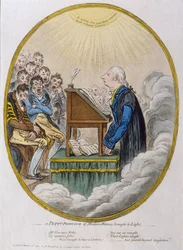 Een kleine professor van moderne geschiedenis aan het licht gebracht, gepubliceerd door Hannah Humphrey in 1810