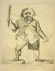 Een Eerwaarde alias een Sans Coulotte, gepubliceerd door S.Fores, 1802