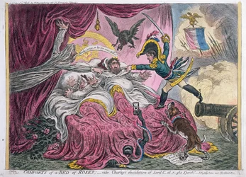 Comforts of a Bed of Roses, gepubliceerd door Hannah Humphrey in 1806
