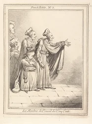 De leden van de Raad van Vijfhonderd. Franse kleding nr. 3