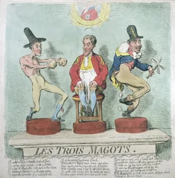 Les Trois Magots, uitgegeven door Hannah Humphrey in 1791