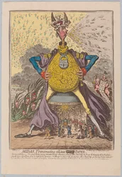 Midas, alles in [goud] papier veranderend, uitgegeven 1797