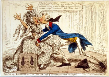 "Politieke ravage - Of de oude dame van Threadneedle Street in gevaar!"
