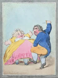 Spuiten, gepubliceerd door Hannah Humphrey in 1792 (handgekleurde ets)