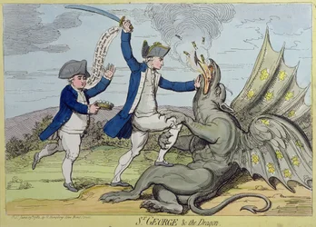 St. George en de Draak, uitgegeven door Hannah Humphrey in 1782