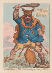 De republikeinse Hercules die zijn land verdedigt, uitgegeven 1797