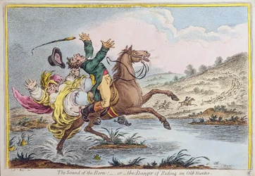 Het Geluid van de Hoorn, of Het Gevaar van het Berijden van een Oude Jager, uitgegeven door Hannah Humphrey in 1807