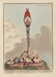 De Boom van Vrijheid Moet Onmiddellijk Geplant Worden, uitgegeven 1797 (handgekleurde gravure)