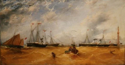 Scheepvaart ten noorden van Grimsby Haven