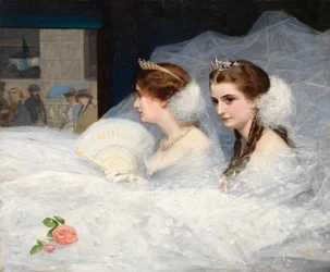 Op weg naar de salon, 1863