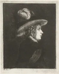 Portret van een vrouw met hoed