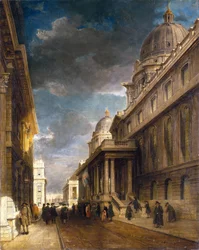 Greenwich Hospital (Engeland) (nu College Walk), gezien vanuit het westen richting Grand Square
