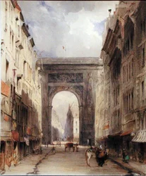 Rue Vivienne en Porte St. Denis, Parijs, ca. 1830