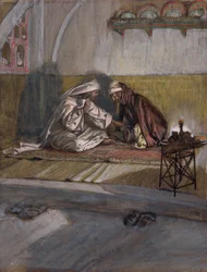 Christus spreekt met Nicodemus, illustratie voor Het leven van Christus