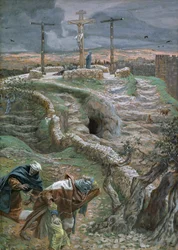Jezus alleen aan het kruis, illustratie voor Het leven van Christus, ca. 1884-96