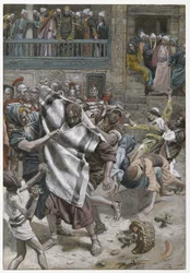 Jezus Voor Herodes, illustratie uit Het Leven van Onze Heer Jezus Christus, 1886-94