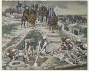 Jezus Uit de Cisterne Gehaald, illustratie uit Het Leven van Onze Heer Jezus Christus, 1886-94