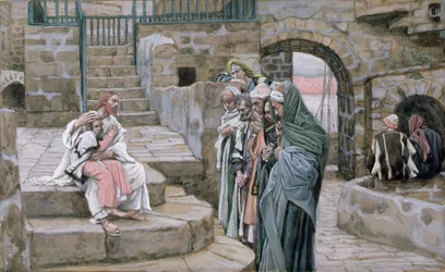 Jezus en het kleine kind, illustratie voor Het leven van Christus, ca. 1886-94