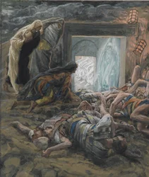 Maria Magdalena en de Heilige Vrouwen bij het Graf, illustratie uit Het Leven van Onze Heer Jezus Christus, 1886-94